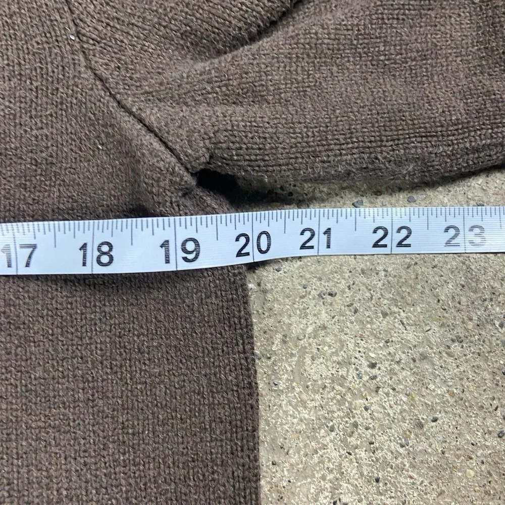 Vintage 90s Polo Ralph Lauren 1/4 Zip Sweater Size Small Brown Fleece Pullover
